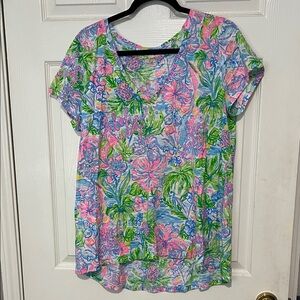 Lilly Pulitzer Hawaiian V-Neck Top